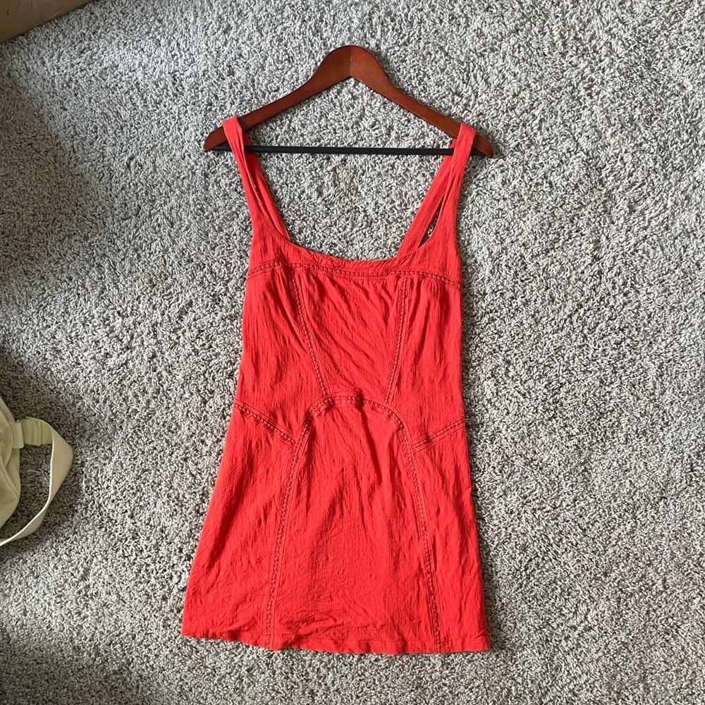 Free people red mini day dress